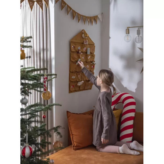 Ghirlanda decorativa din bumbac organic - MERRY CHRISTMAS - Fabelab