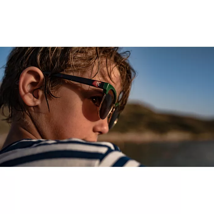Ochelari de soare cu lentile polarizate TAC pentru copii - Denver - Sherwood Green + Brown Tortoise - GrechX