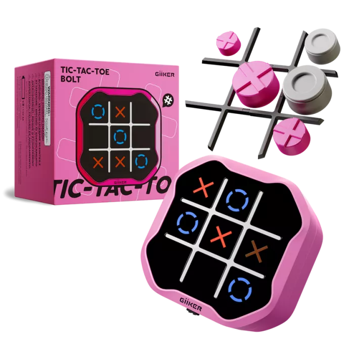Joc electronic - X si 0 - Infinite Tic Tac Toe Bolt - Roz - GiiKER
