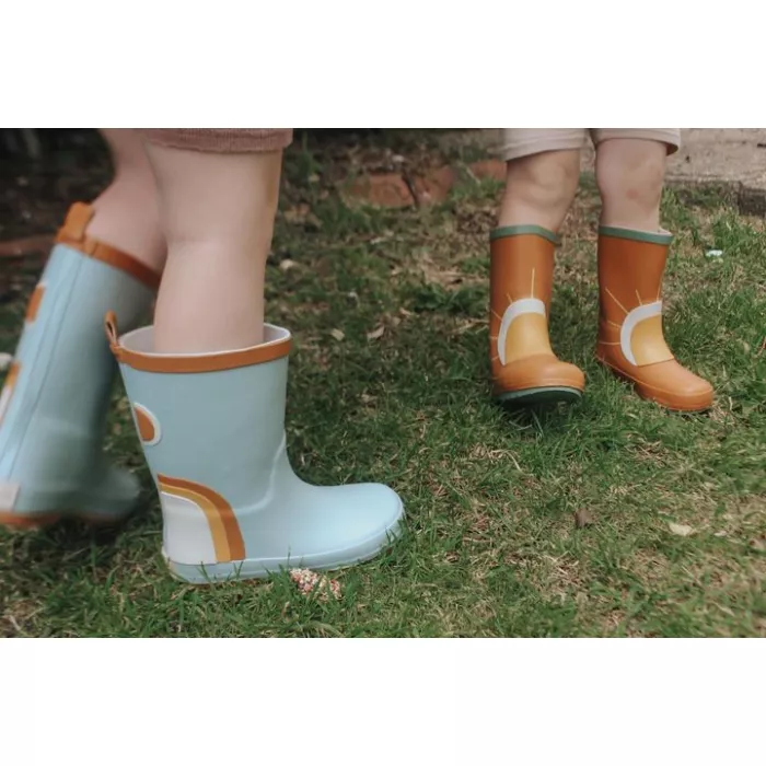 Cizme de ploaie din cauciuc natural - Light Blue - Grech & Co