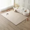 Saltea de joaca coral velvet cu spuma memorie 200 x 280 cm – bej - Hakuna Matte