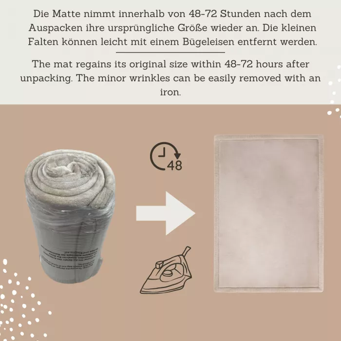 Saltea de joaca coral velvet cu spuma memorie 200 x 280 cm – bej - Hakuna Matte