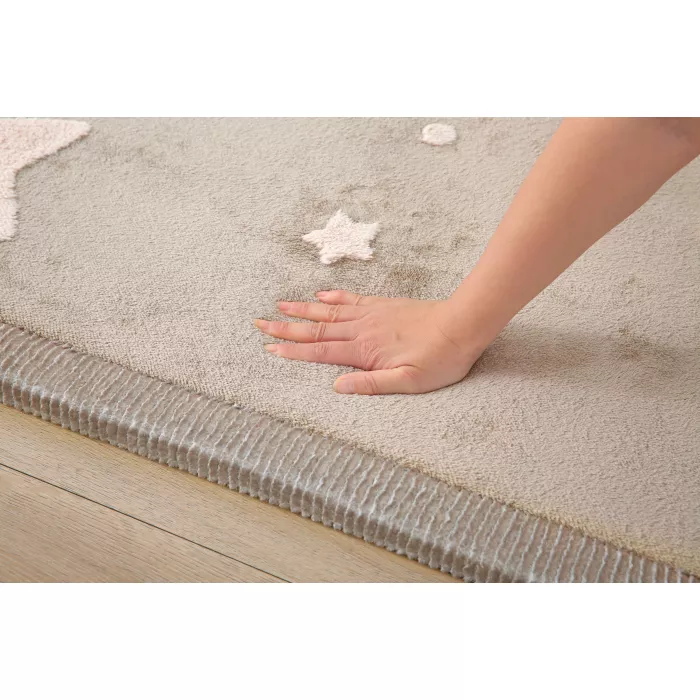 Saltea de joaca coral velvet cu spuma memorie 200 x 150 cm – Luna si Stele - Hakuna Matte