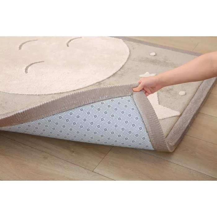 Saltea de joaca coral velvet cu spuma memorie 200 x 150 cm – Luna si Stele - Hakuna Matte