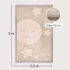 Saltea de joaca coral velvet cu spuma memorie 200 x 150 cm – Luna si Stele - Hakuna Matte