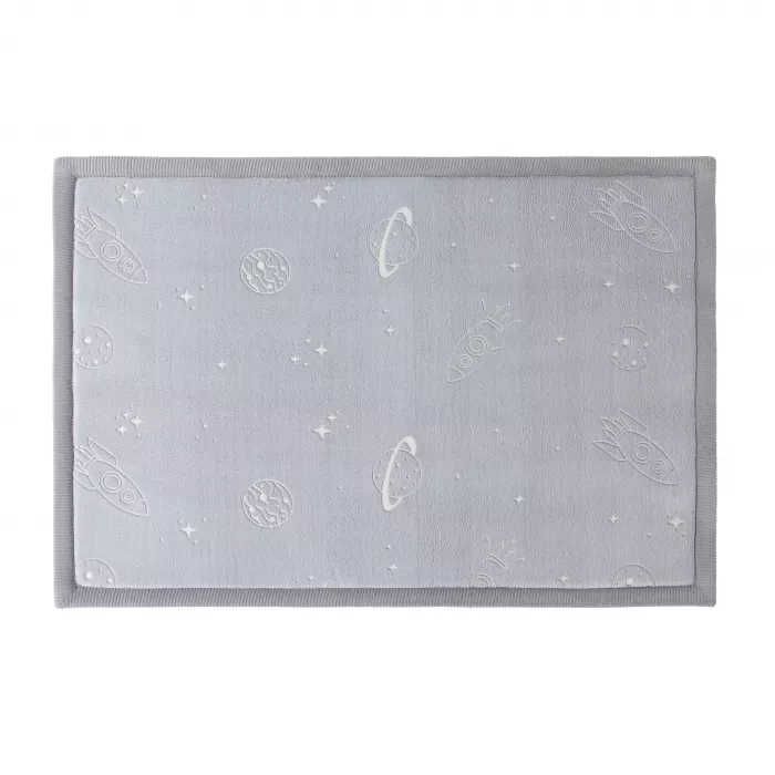 Saltea de joaca coral velvet cu spuma memorie Glow in the Dark - 120 x 170 cm – Planete - Hakuna Matte