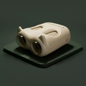 Binoclu si Microscop 2in1 pentru copii Discovery – Bej - KidLupe