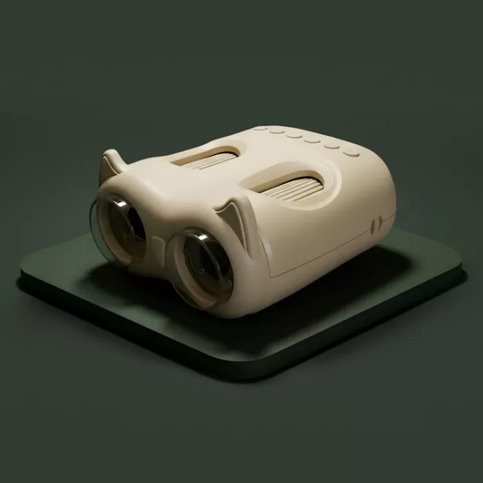 Binoclu si Microscop 2in1 pentru copii Discovery – Bej - KidLupe