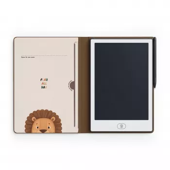 Tableta LCD pentru desen cu cartonase cu imagini incluse – Safari – Beige - KidLupe