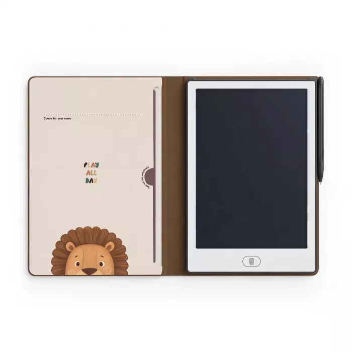 Tableta de desenat cu cartonase cu imagini – Safari – Beige - KidLupe