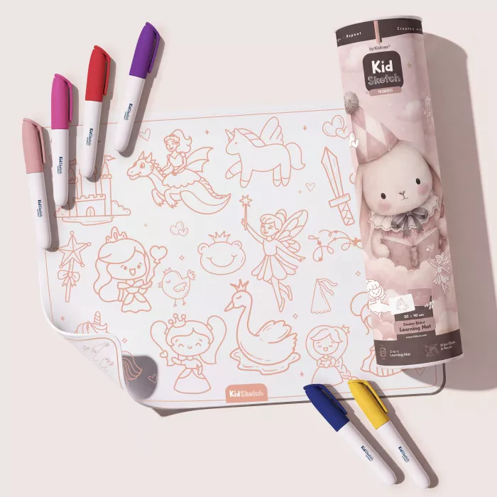 Plansa din silicon pentru colorat si scris - Princess - KidLupe
