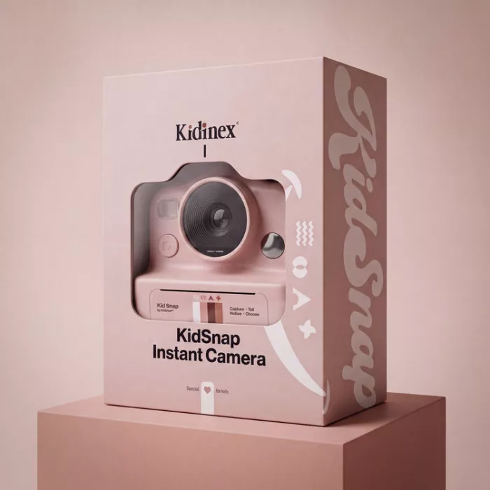 Aparat foto instant pentru copii Kidsnap cu imprimare instantanee