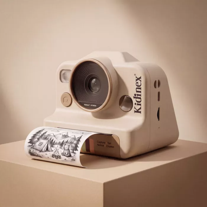 Aparat Foto Instant pentru Copii KidSnap - Beige - KIdLupe