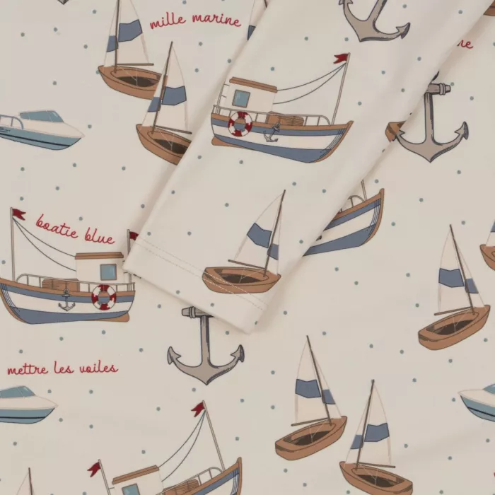 Costum de baie intreg cu maneca lunga cu protectie UV 50+ - Aster - SAIL AWAY - Konges Sløjd