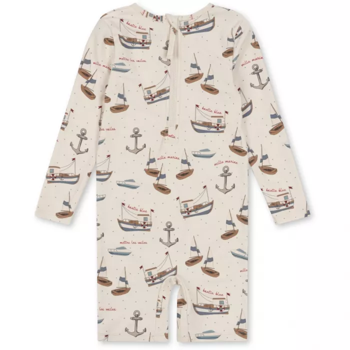 Costum de baie intreg cu maneca lunga cu protectie UV 50+ - Aster - SAIL AWAY - Konges Sløjd