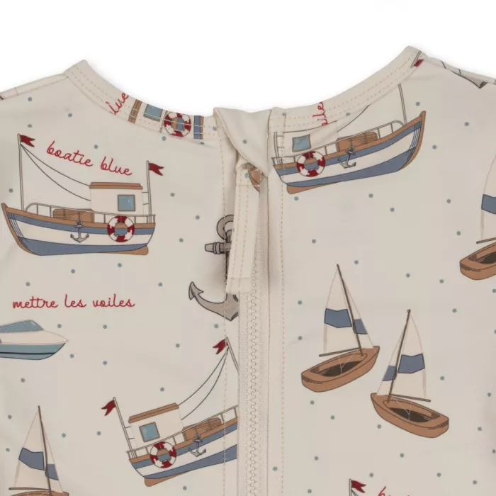 Costum de baie intreg cu maneca lunga cu protectie UV 50+ - Aster - SAIL AWAY - Konges Sløjd