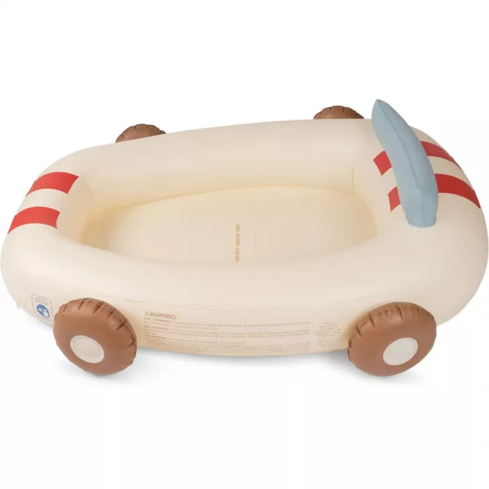 Piscina gonflabila pentru copii - Masinuta - CREAM OFF WHITE - 122 x 150 cm - Konges Sløjd