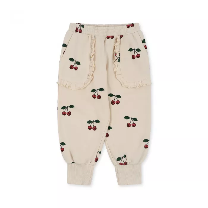 Pantaloni din bumbac organic Lou - MA GRANDE CERISE - Konges Sløjd