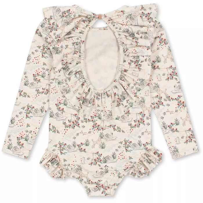 Costum de baie intreg cu maneca lunga cu protectie UV 50+ - Manuca LS Frill - MIZUMI - Konges Sløjd