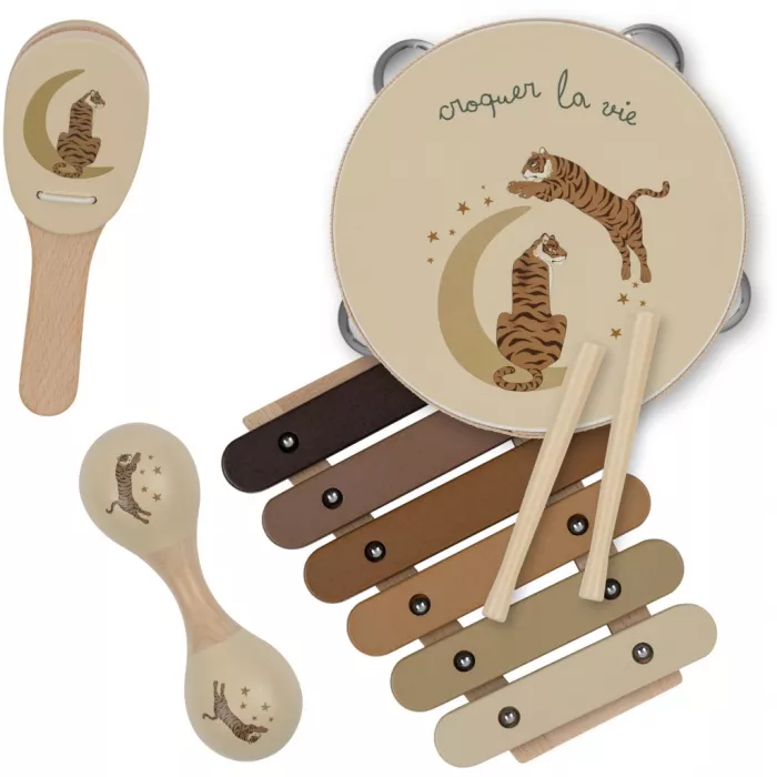 Set de instrumente muzicale din lemn FSC - TIGER - Konges Sløjd