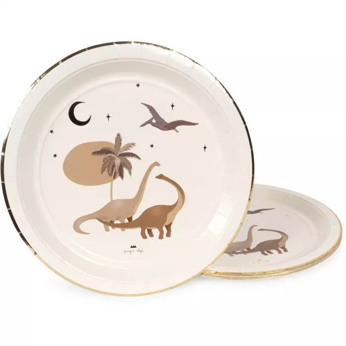 Set de farfurii de unica folosinta pentru petreceri - DINO - Konges Sløjd