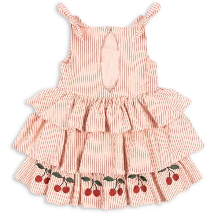 Rochita din bumbac organic Ellie - AMOUR STRIPE - Konges Sløjd