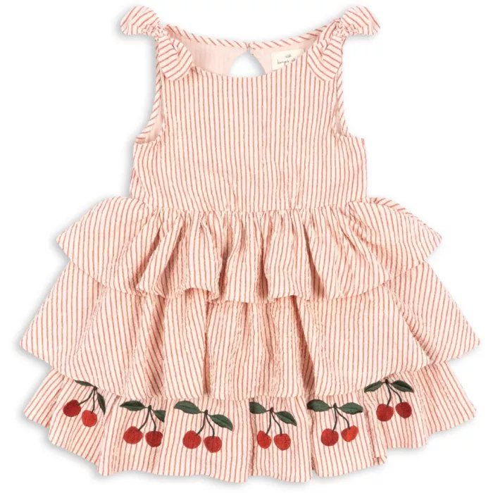 Rochita din bumbac organic Ellie - AMOUR STRIPE - Konges Sløjd