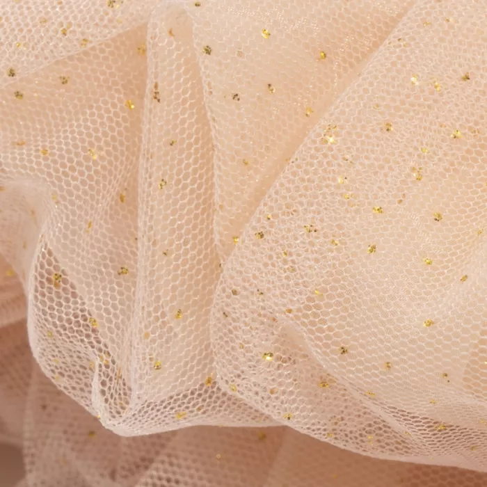 Rochita cu paiete din bumbac Minnu - GOLD BLUSH - Konges Sløjd
