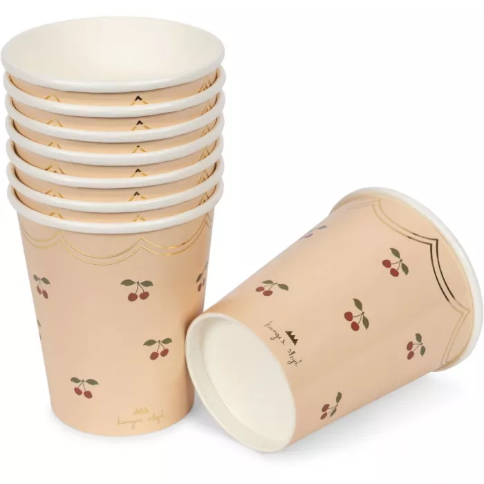 Set de pahare de unica folosinta  pentru petreceri - CHERRY - Konges Sløjd