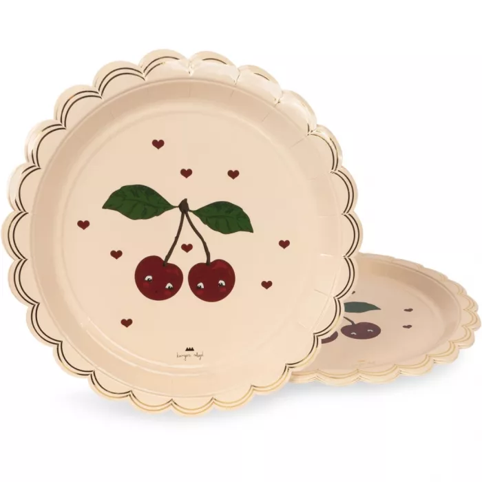 Set de farfurii de unica folosinta pentru petreceri - CHERRY - Konges Sløjd