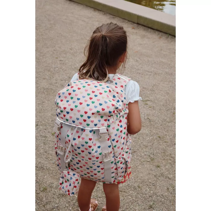 Ghiozdan pentru scolari Clover - COEUR COLORE FRAPPÉ - Konges Sløjd