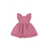 Rochita din tricot dublu de bumbac organic LAPIS - POWDER PINK - Konges Sløjd