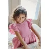Rochita din tricot dublu de bumbac organic LAPIS - POWDER PINK - Konges Sløjd