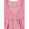 Rochita din tricot dublu de bumbac organic LAPIS - POWDER PINK - Konges Sløjd
