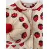 Bereta tricotata din lana merinos BELOU - STRAWBERRY - Konges Sløjd