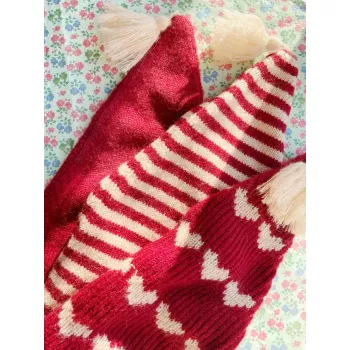 Caciula de elf tricotata din lana - Christmas Stripe - Konges Sløjd