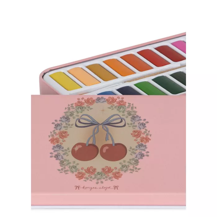 Acuarele pe baza de apa - 24 culori - CHERRY BOW - Konges Sløjd
