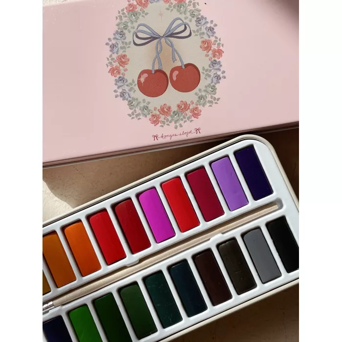 Acuarele pe baza de apa - 24 culori - CHERRY BOW - Konges Sløjd