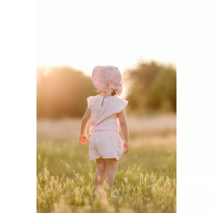Palarie de soare cu protectie UV 50+ Edith - LACY PINK - Konges Sløjd