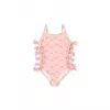 Costum de baie intreg fara maneci cu protectie UV 50+ EDITH - LACY PINK - Konges Sløjd