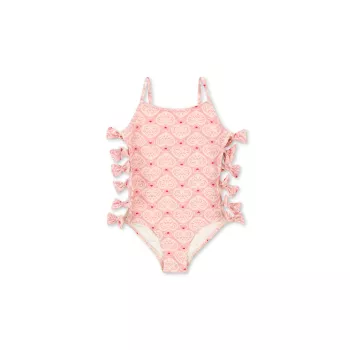 Costum de baie intreg fara maneci cu protectie UV 50+ EDITH - LACY PINK - Konges Sløjd