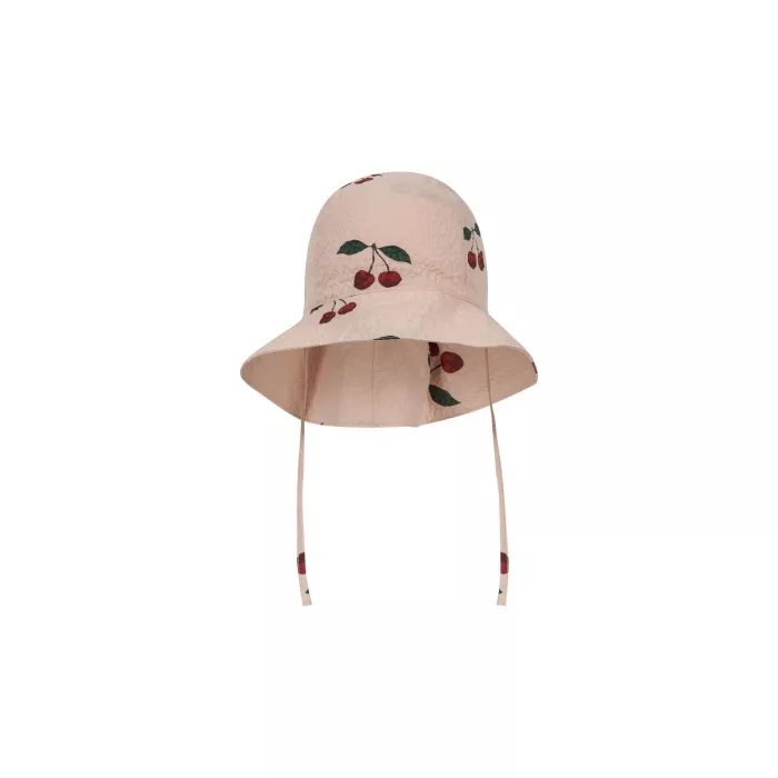 Palarie de soare din bumbac organic ELIN - MA GRANDE CERISE PINK - Konges Sløjd