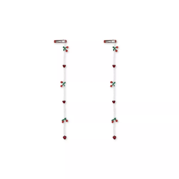 Agrafa decorativa din margelute pentru fetite - set de 2 - CHERRY - Konges Sløjd