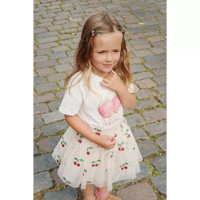 Agrafa cu clips din margelute pentru fetite - set de 2 - CHERRY - Konges Sløjd