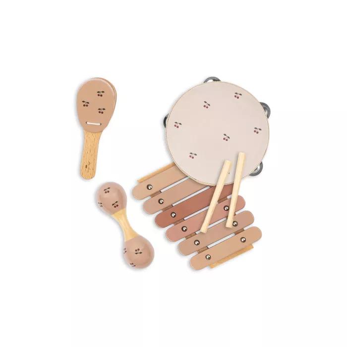 Set de instrumente muzicale din lemn FSC - CHERRY - Konges Sløjd