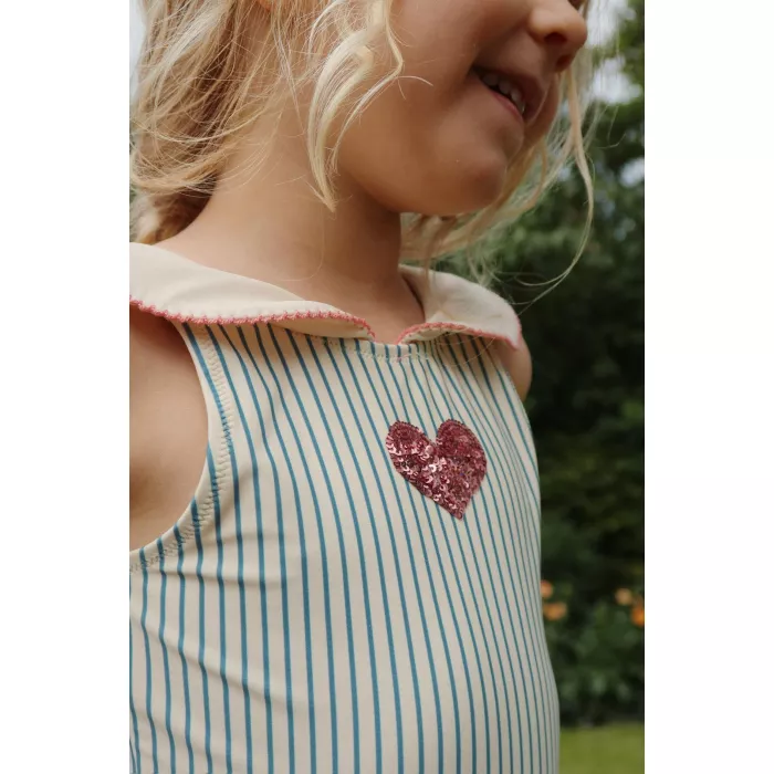 Costum de baie intreg cu protectie UV 50+ - GINA - BLUE STRIPE - Konges Sløjd