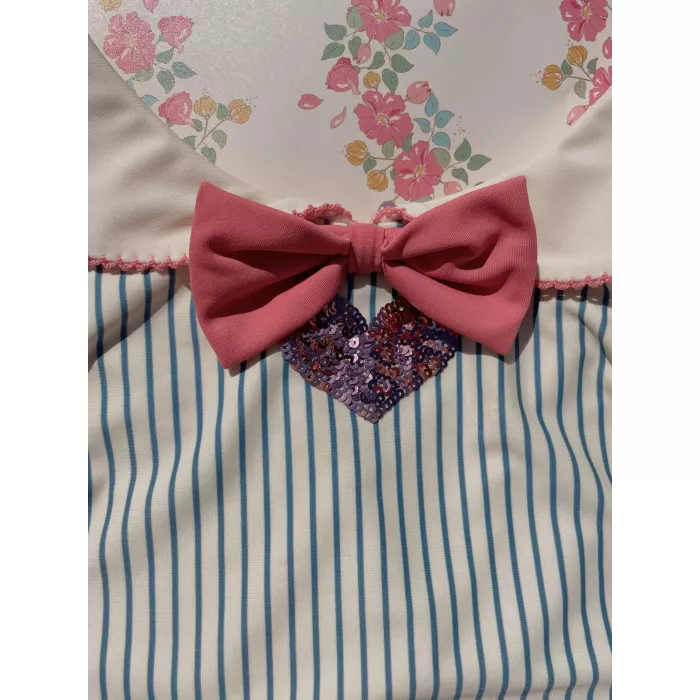 Costum de baie intreg cu protectie UV 50+ - GINA - BLUE STRIPE - Konges Sløjd