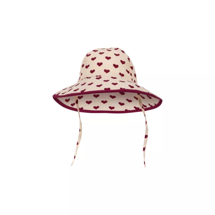 Palarie de soare cu protectie UV 50+ BOWIE - COEUR SANGRIA - Konges Sløjd