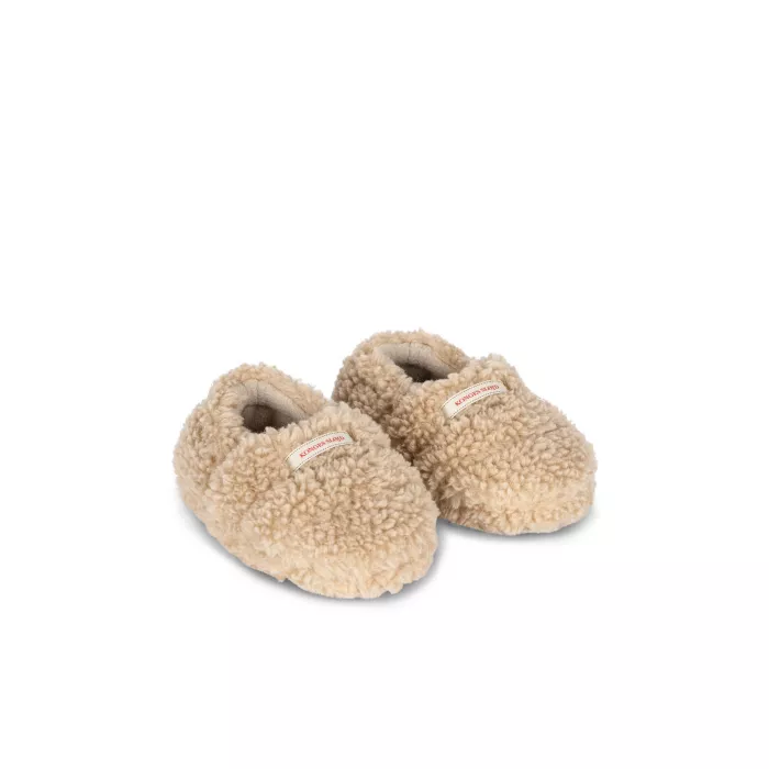 Papuci de casa din material teddy GLOBE - CREAM OFF WHITE - Konges Sløjd