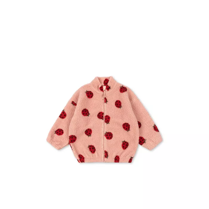 Jacheta din material teddy - LADYBUG PINK - Konges Sløjd